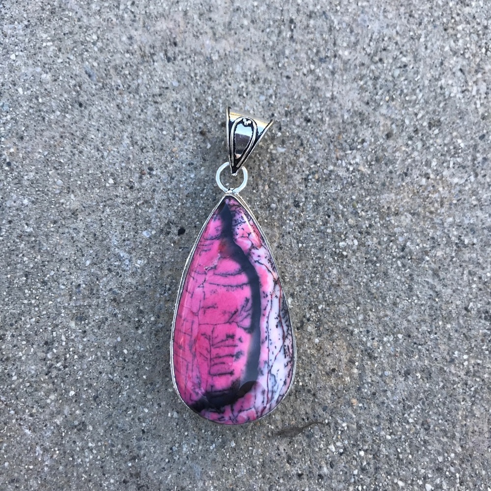 Dendritic opal pendant